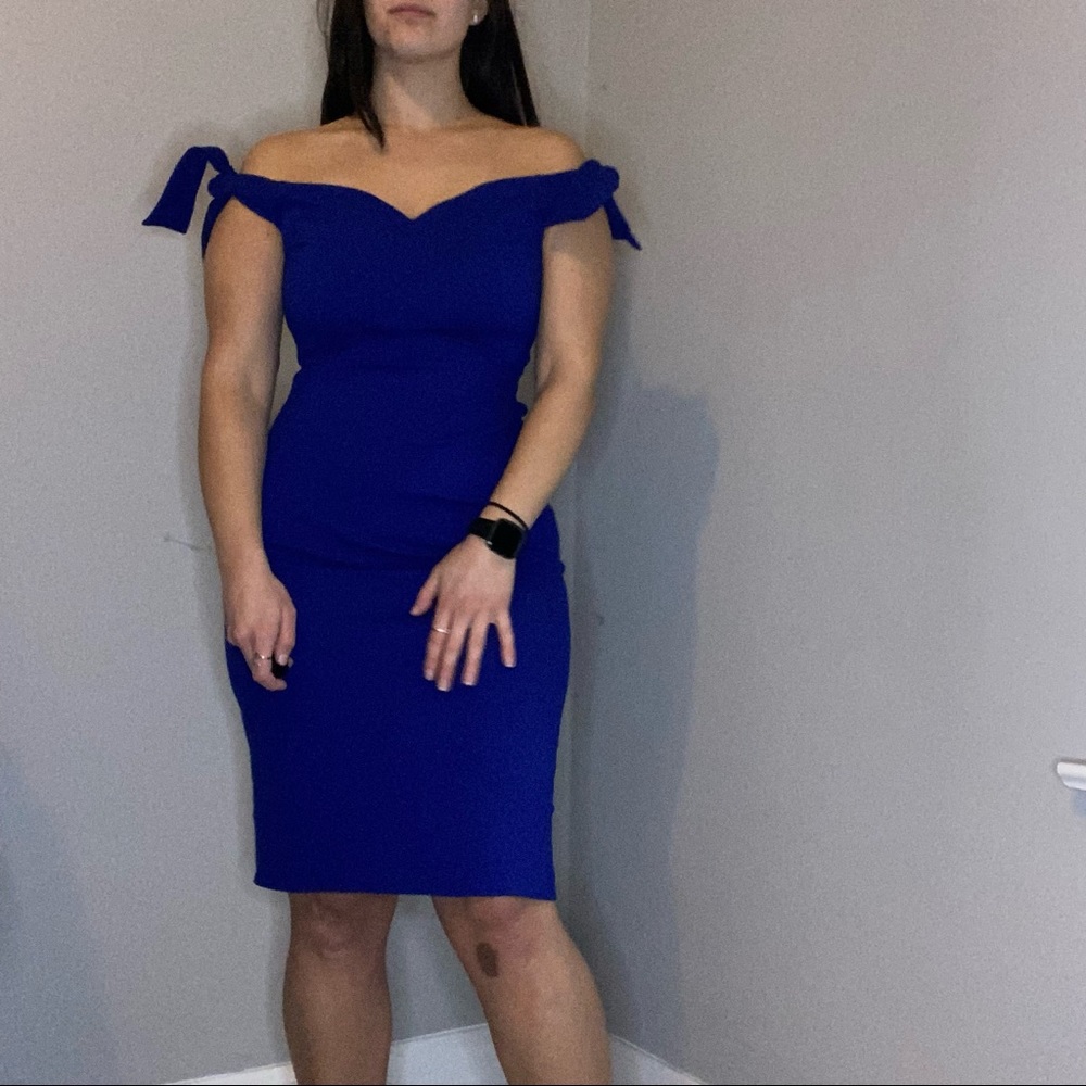 Superdown x Revolve Shae Off The Shoulder Cocktail Midi Dress Size Medium - Picture 9 of 15